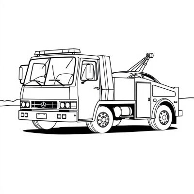Tow Truck Carrying a Car