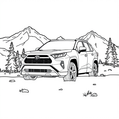 Toyota RAV4 in the Mountains