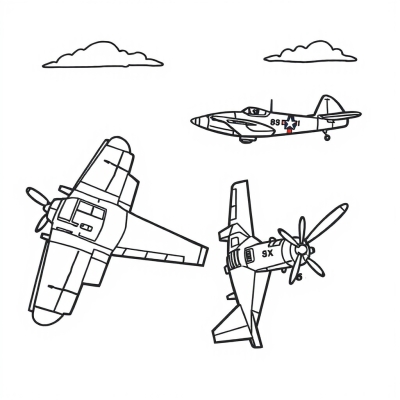 Two World War II Military Planes