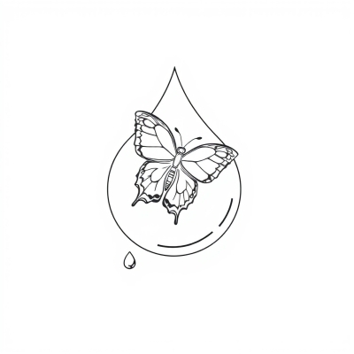 Butterfly in a Droplet