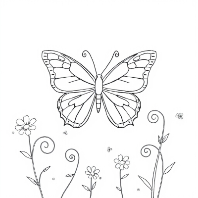 Butterfly with Swirls