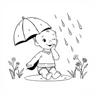 Baby in the Rain