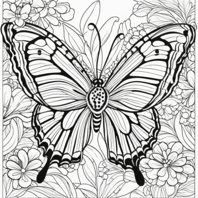 Beautiful Striped Butterfly