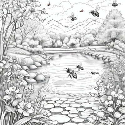 The Bee Collects Honey