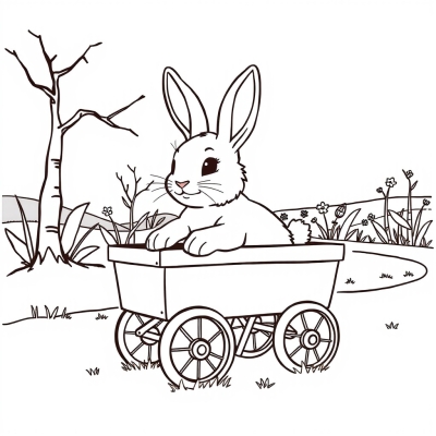 Bunny in a Cart