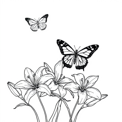 Butterflies and Lilies