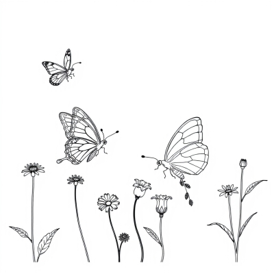 Butterflies and Three Sisters