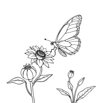 Butterfly Choosing a Flower