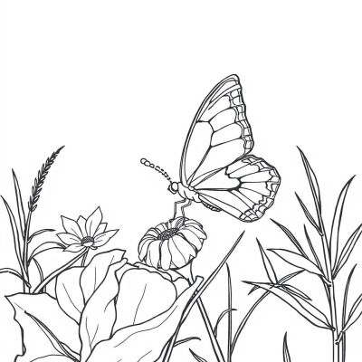 Butterfly in Search of Food