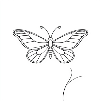 Butterfly with Long Wings