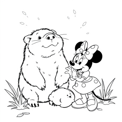 Capybara and Minnie Mouse
