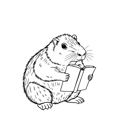 Capybara with a Book