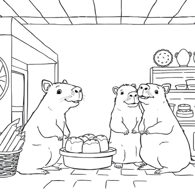 Capybaras in the Pastry Shop