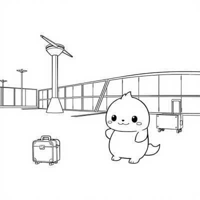 Cinnamoroll at the Airport
