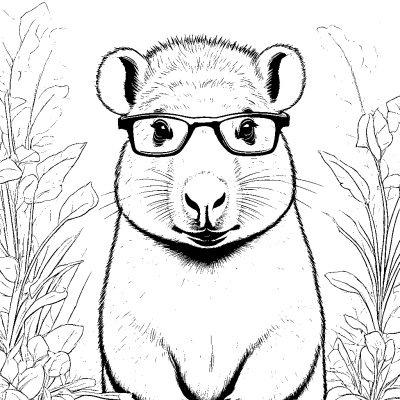 Cool Capybara with Glasses