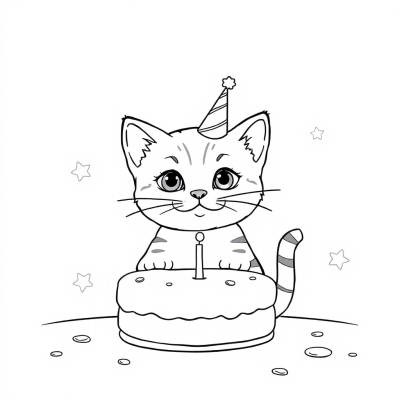 Cute Kitten Happy Birthday