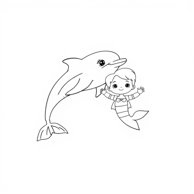 Dolphin and Mermaid Boy
