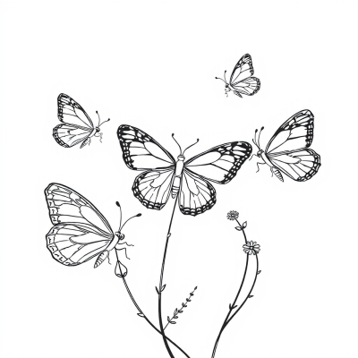Five Butterflies