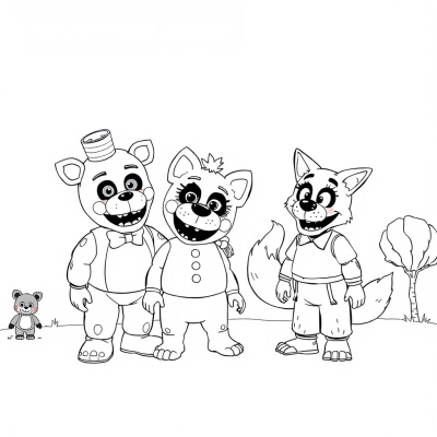 Freddy, Ballora, Baby, and Foxy