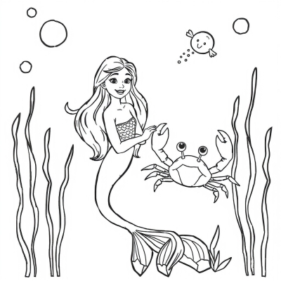 Mermaid and Crab