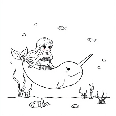 Mermaid and Narwhal