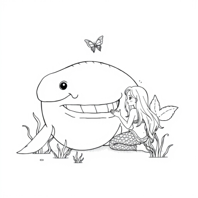 Mermaid and Whale