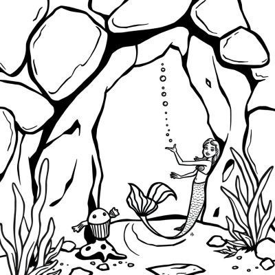 Mermaid at the Cave Entrance