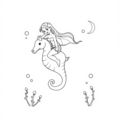 Mermaid on a Seahorse