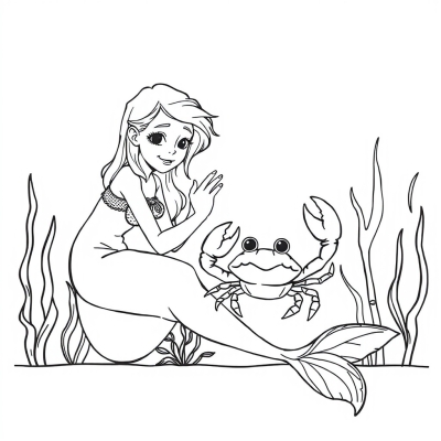 Mermaid with a Crab