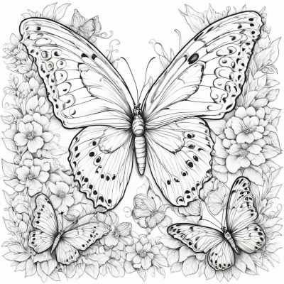 Set of 4 Butterflies