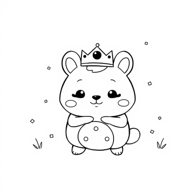 Cute Cinnamoroll with a Crown